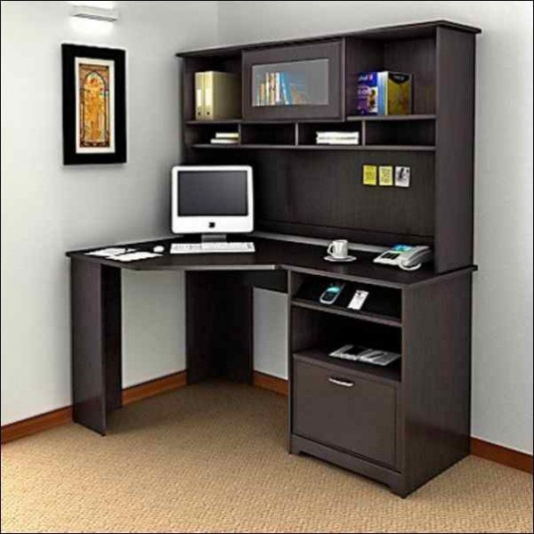 Bush Cabot Corner Computer Desk With Optional Hutch And